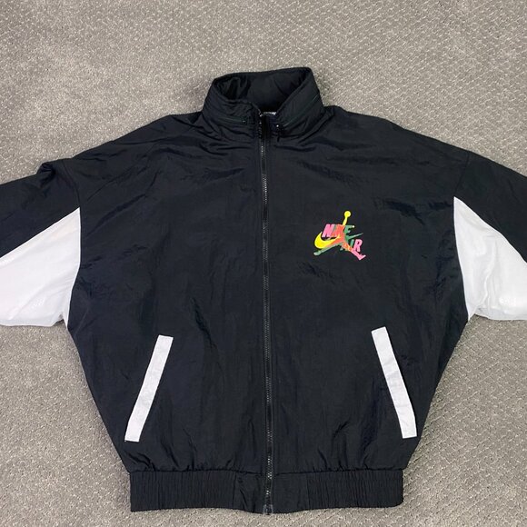 Nike Air Jordan Jumpman Classics Windbreaker Jacket Mens Medium Black CV7418 010 - Picture 11 of 11